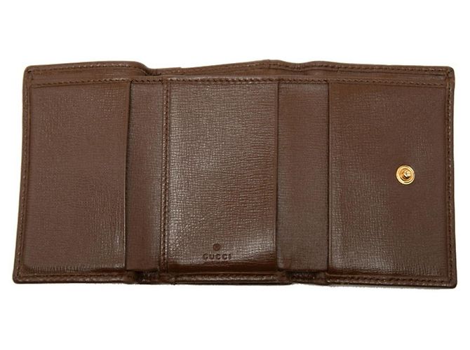 Cartera tríptico Gucci GG Supreme Horsebit Castaño - vista 4
