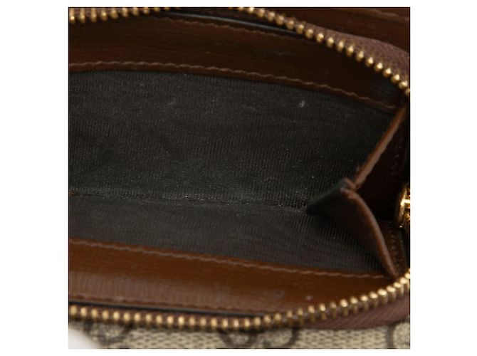Cartera tríptico Gucci GG Supreme Horsebit Castaño - vista 5