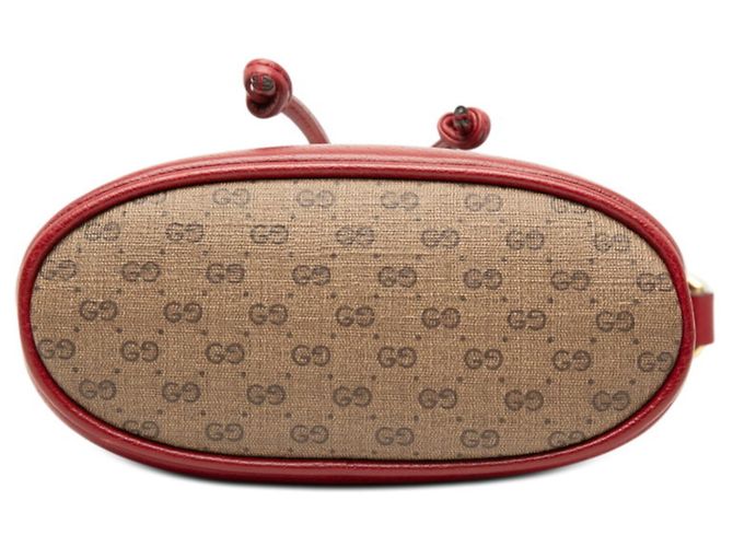 Bolso Bucket Mini GG Supreme Gucci x Doraemon Castaño Roja - vista 3