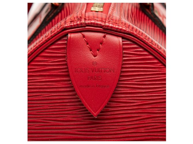 Borsa Louis Vuitton Epi Speedy 25 Rosso - vista 5