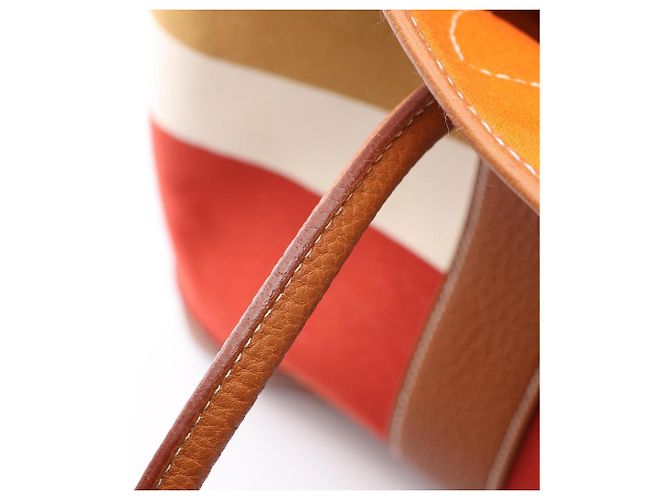 Hermès Borsa Tote Hermes Garden Party PM Marrone Multicolore Crudo - vista 10