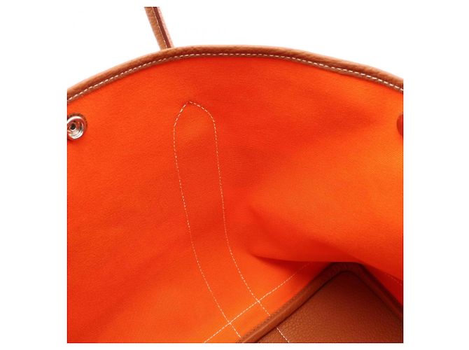 Hermès Borsa Tote Hermes Garden Party PM Marrone Multicolore Crudo - vista 6