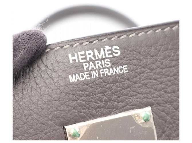Hermès Borsa Hermes Haut à Courroies 40 Marrone Grigio - vista 4
