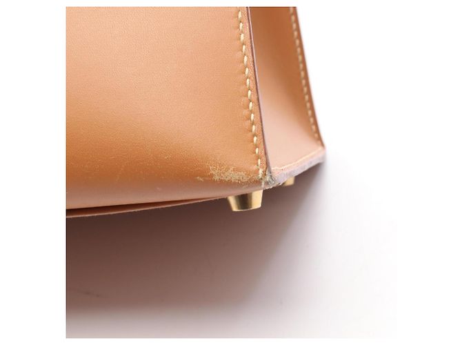 Hermès Borsa Hermes Kelly 32 Natural Marrone - vista 12