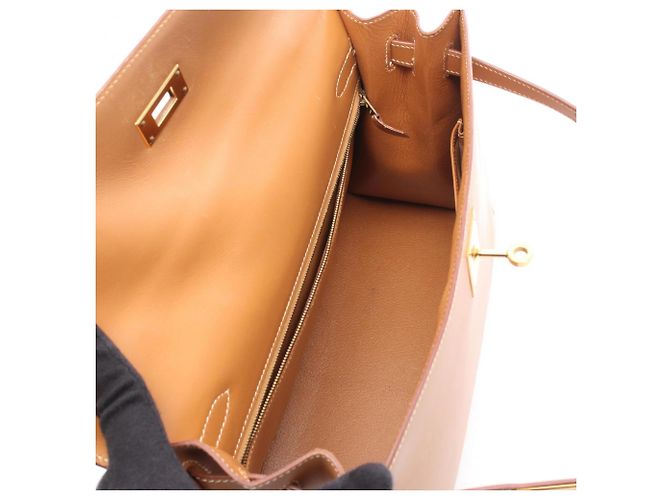 Hermès Borsa Hermes Kelly 32 Natural Marrone - vista 3