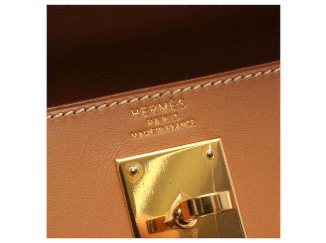 Hermès Borsa Hermes Kelly 32 Natural Marrone - vista 4
