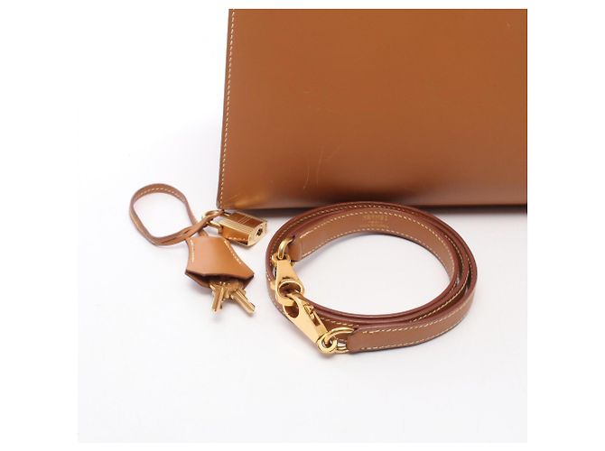 Hermès Borsa Hermes Kelly 32 Natural Marrone - vista 6