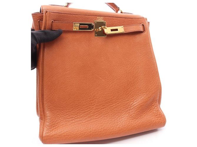 Hermès Zaino/Borsa Hermes Kelly Ad GM Marrone - vista 12