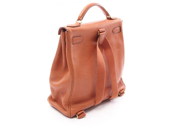 Hermès Zaino/Borsa Hermes Kelly Ad GM Marrone - vista 2