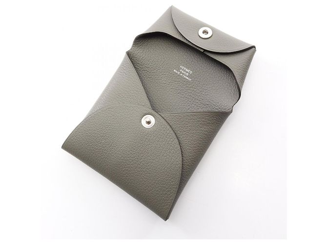 Monedero Bastia Gris Hermès Castaño - vista 3