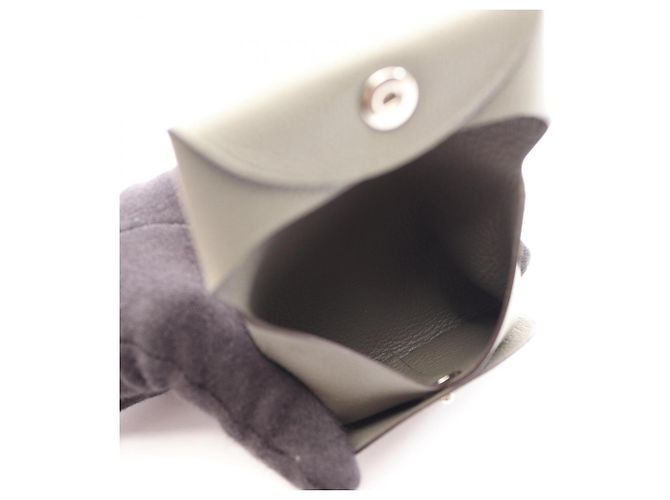 Monedero Bastia Gris Hermès Castaño - vista 4