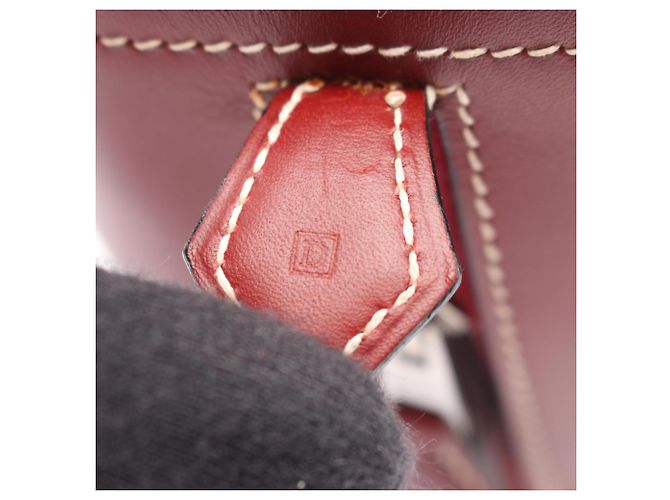 Hermès Hermes Plume 32 Handtasche Rot Bordeaux - Ansicht 5