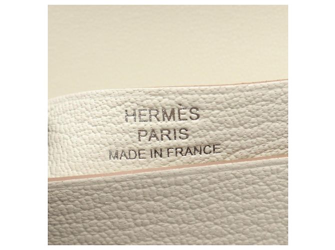 Tarjetero Hermès Bearn en piel de chevre blanco - vista 4