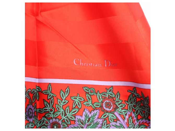 Christian Dior Folding Umbrella Polyester Made by Kanebo Red Gold Auth 184395M - view 12