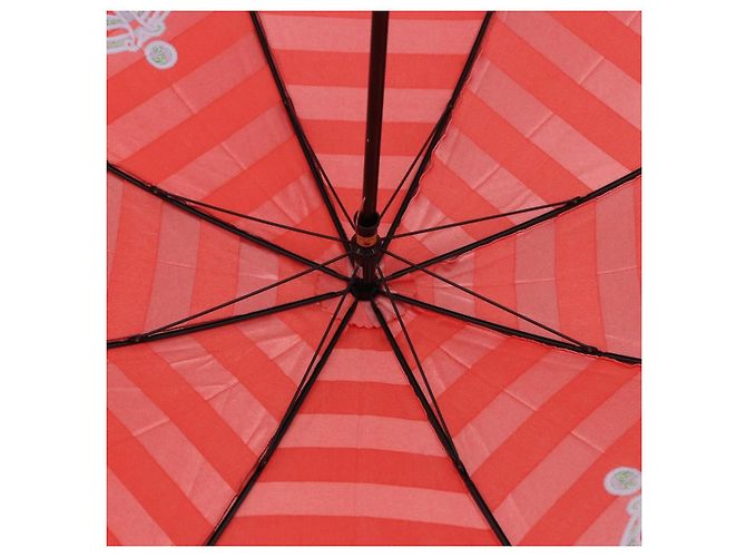 Christian Dior Folding Umbrella Polyester Made by Kanebo Red Gold Auth 184395M - view 9