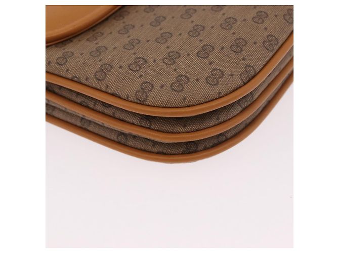 Borsa a Spalla GUCCI Micro GG Supreme PVC Beige Oro 004 256 0024 Auth ep14744 D'oro - vista 10