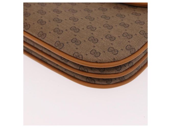Borsa a Spalla GUCCI Micro GG Supreme PVC Beige Oro 004 256 0024 Auth ep14744 D'oro - vista 11