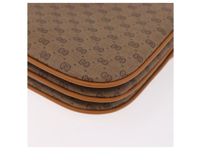 Borsa a Spalla GUCCI Micro GG Supreme PVC Beige Oro 004 256 0024 Auth ep14744 D'oro - vista 13