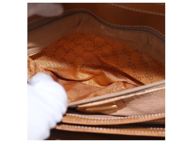 Borsa a Spalla GUCCI Micro GG Supreme PVC Beige Oro 004 256 0024 Auth ep14744 D'oro - vista 23