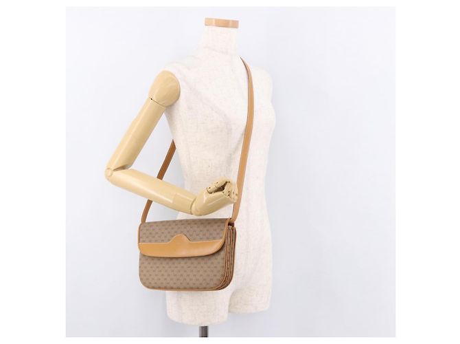Borsa a Spalla GUCCI Micro GG Supreme PVC Beige Oro 004 256 0024 Auth ep14744 D'oro - vista 25