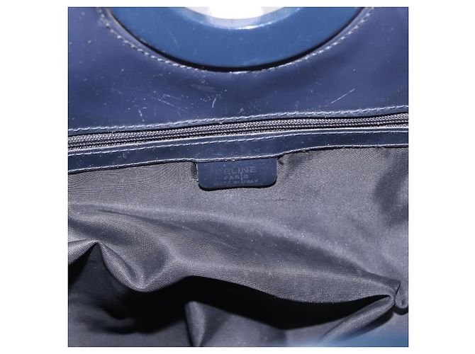 Céline CELINE Circle Schultertasche Vinyl Navy Auth gh2044 Marineblau - Ansicht 14