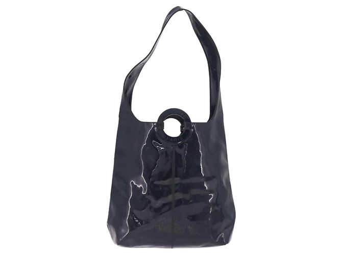 Céline CELINE Circle Schultertasche Vinyl Navy Auth gh2044 Marineblau - Ansicht 2