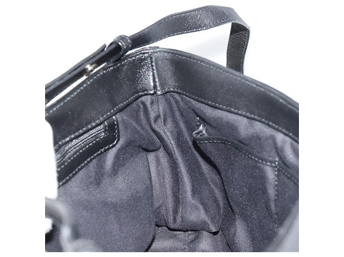 Bulgari Borsa a Spalla BVLGARI Chandra in Pelle Nera e Oro Auth 183888A Nero D'oro - vista 18