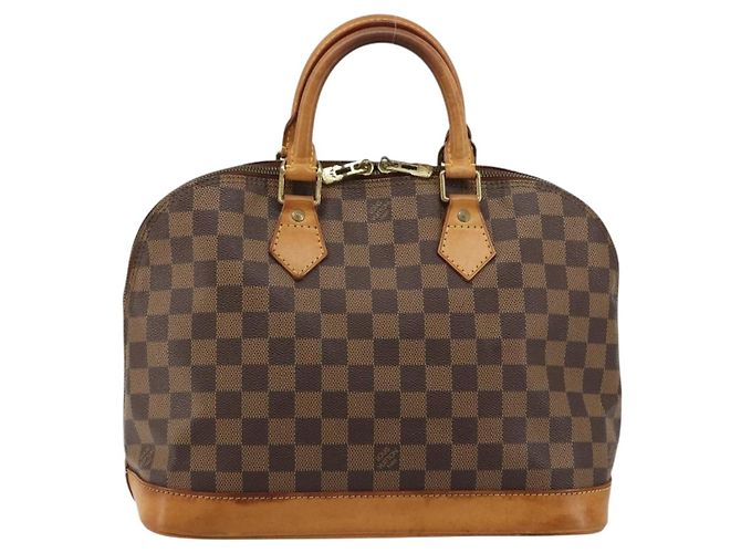 LOUIS VUITTON Borsa Damier Ebene Alma N51131 LV Auth 184636A - vista 2