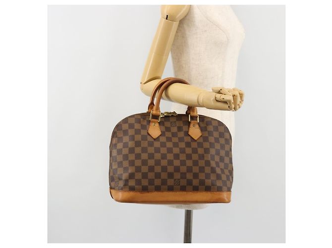 LOUIS VUITTON Borsa Damier Ebene Alma N51131 LV Auth 184636A - vista 22