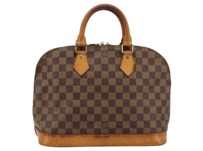 LOUIS VUITTON Borsa Damier Ebene Alma N51131 LV Auth 184636A - vista 3