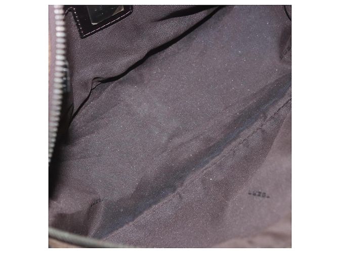 Borsa a Spalla FENDI Zucca Canvas Nero Marrone Auth 185459 - vista 17
