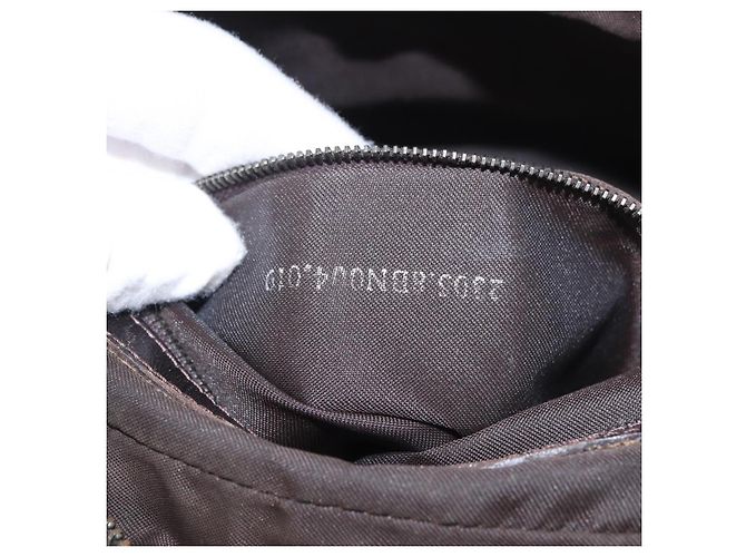 Borsa a Spalla FENDI Zucca Canvas Nero Marrone Auth 185459 - vista 22