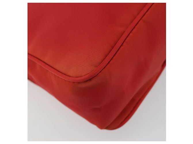 Pochette PRADA in nylon rosso argento 184627A - vista 13