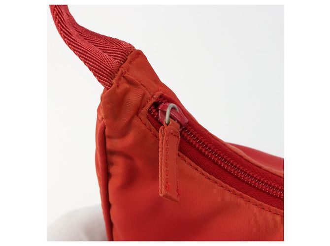 Pochette PRADA in nylon rosso argento 184627A - vista 16