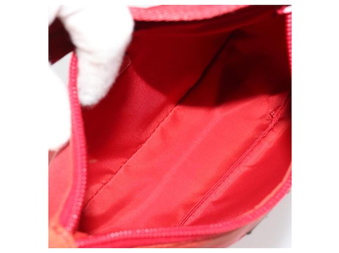 Pochette PRADA in nylon rosso argento 184627A - vista 18