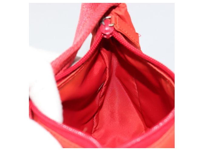 Pochette PRADA in nylon rosso argento 184627A - vista 19