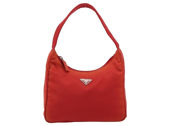 Pochette PRADA in nylon rosso argento 184627A - vista 2
