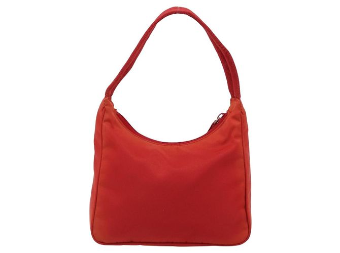 Pochette PRADA in nylon rosso argento 184627A - vista 3