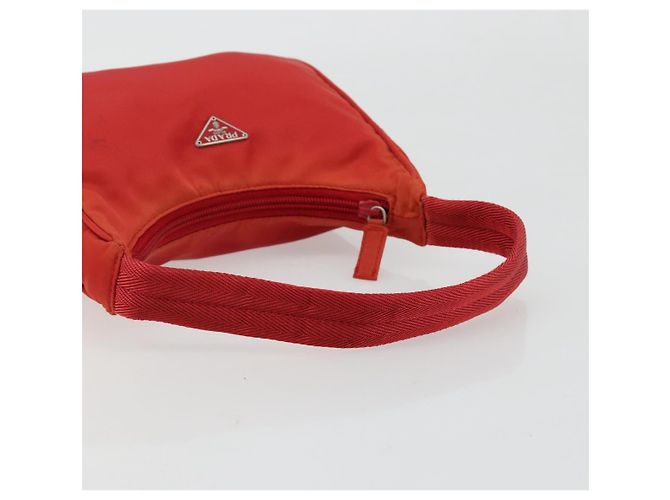 Pochette PRADA in nylon rosso argento 184627A - vista 7