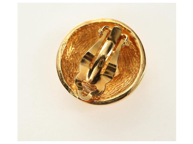 Orecchini CHANEL metallo Gold Tone CC Auth 184597V - vista 8