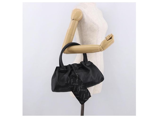 Borsa a mano Salvatore Ferragamo in pelle nera Auth 183891A Nero - vista 21