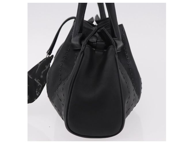 Borsa a mano Salvatore Ferragamo in pelle nera Auth 183891A Nero - vista 4