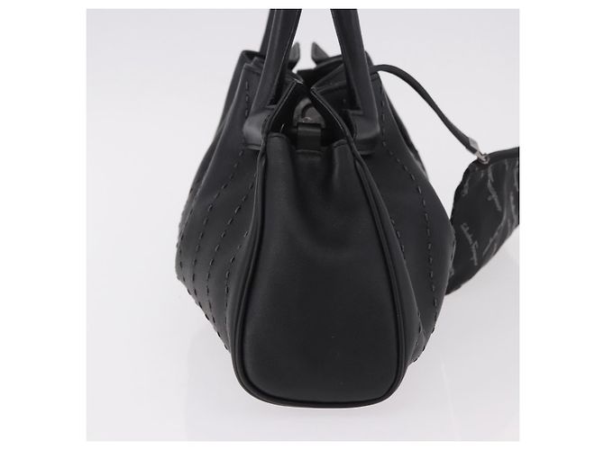 Borsa a mano Salvatore Ferragamo in pelle nera Auth 183891A Nero - vista 5