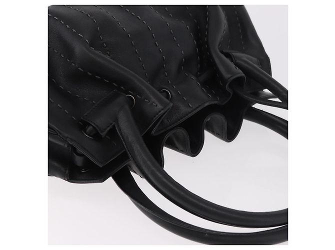 Borsa a mano Salvatore Ferragamo in pelle nera Auth 183891A Nero - vista 6