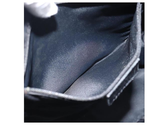 Borsa Tote Christian Dior Trotter Canvas Nera Argento Auth 185124 Nero - vista 19