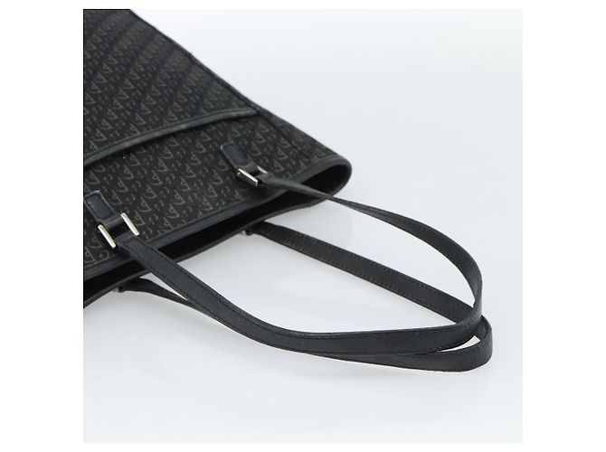 Borsa Tote Christian Dior Trotter Canvas Nera Argento Auth 185124 Nero - vista 7