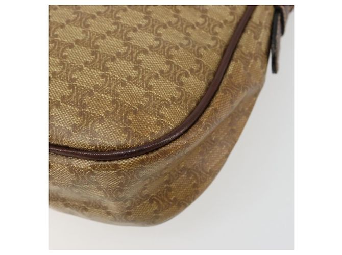 Céline Borsa a Spalla CELINE Macadam Canvas PVC Beige Oro Auth bs35608 D'oro - vista 10