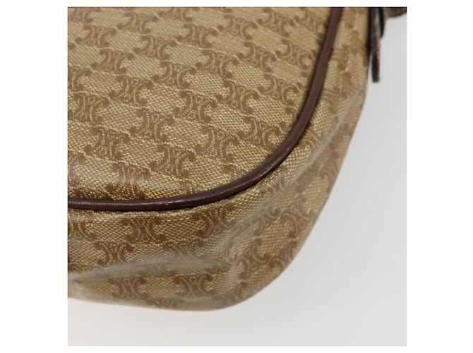 Céline Borsa a Spalla CELINE Macadam Canvas PVC Beige Oro Auth bs35608 D'oro - vista 12