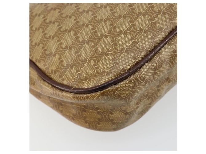 Céline Borsa a Spalla CELINE Macadam Canvas PVC Beige Oro Auth bs35608 D'oro - vista 13