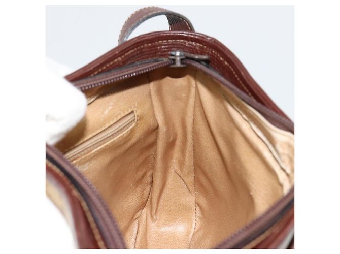 Céline Borsa a Spalla CELINE Macadam Canvas PVC Beige Oro Auth bs35608 D'oro - vista 18